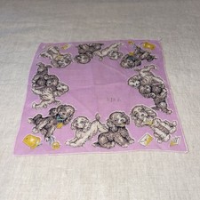 Vintage Novelty print Puppies Puppy love letter print handkerchief