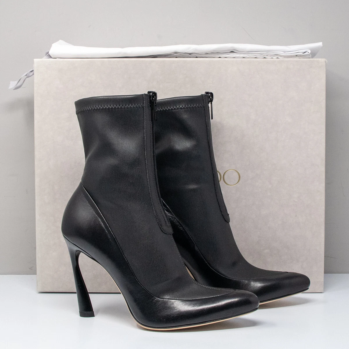Jimmy Choo Black High (3-3.9 in) Heel Height Boots for Women 