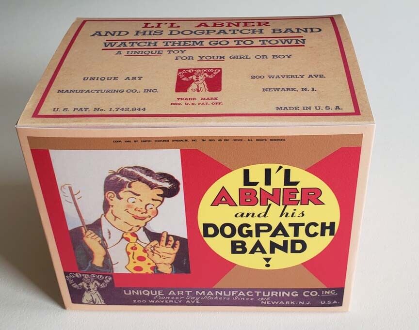 Li'l Abner Dogpatch Band Unique Art Empty Box for Tin Wind Up Toy Like Marx