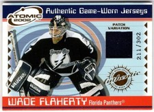 2001-02 Pacific Atomic Game Worn Patch #28 Wade Flaherty 211/302 *S2447