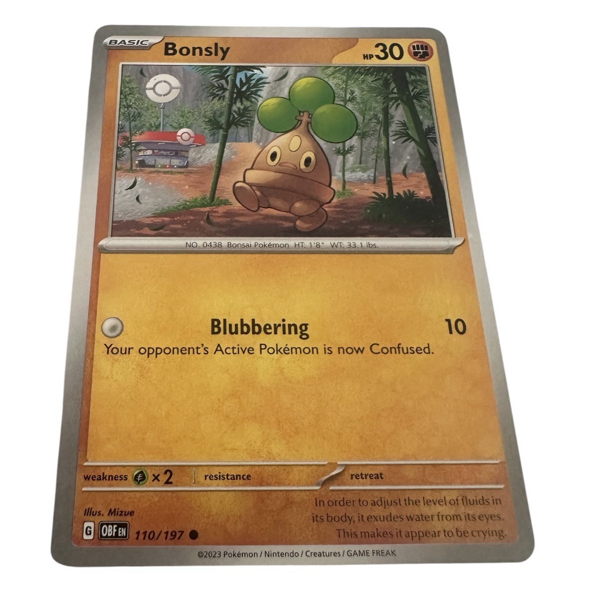 Pokemon - Obsidian Flames - 110/197 - Bonsly - NM - Buy 3 Get 2 Free