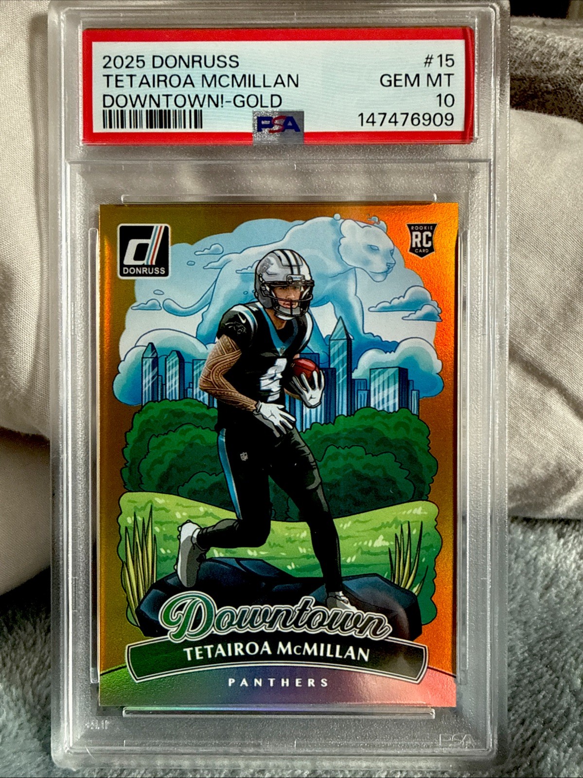 Tetairoa McMillan Panini Donruss Downtown #15 Gold