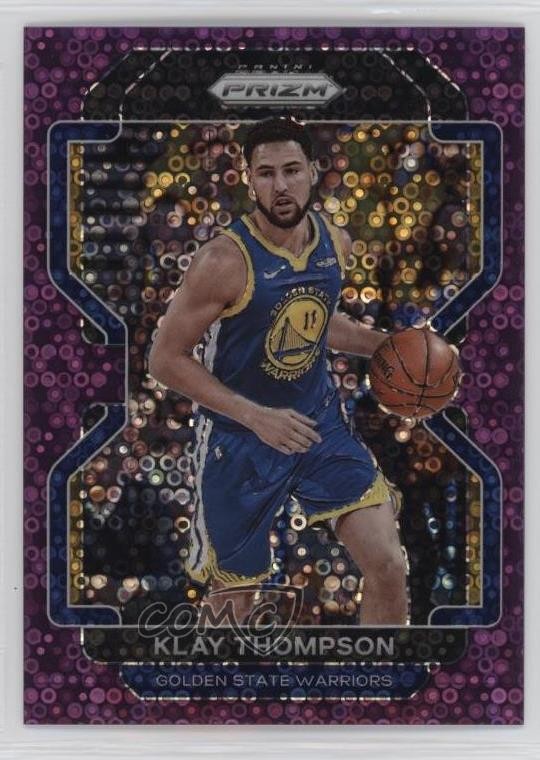 2021-22 Panini Prizm Fast Break Purple Prizm 70/75 Klay Thompson #92 16h6