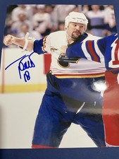 St. Louis BLUES Tony TWIST #18 ZEROS In 4 a BRUTAL PUNCH Signed 8X10 Holo & COA