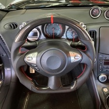 Hydro Dip Carbon Fiber Sport Steering Wheel For Nissan Z 370Z Z34 2008-2021