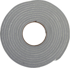 Vinyl Foam Tape - Closed Cell - Moderate Compression, 3/8" W, 1/4" Thick, 17' L,