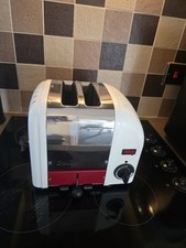 Dualit Vario 2 Slice Toaster White, Red & Stainless Steel