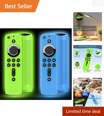 2 Pack Lightweight Silicone Remote Covers - Shockproof & Glow in Dark Features