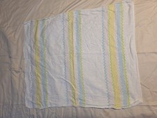 Vintage Riegel Baby Receiving Blanket Cotton Zig Zag Pattern 30 X 30 RN14498 USA