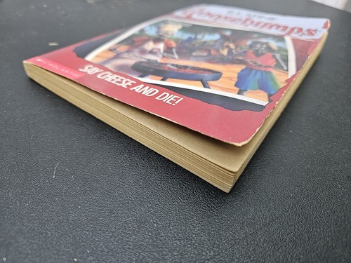 Goosebumps Say Cheese and Die! R. L. Stine 1992, Trade Paperback #4 28th Print - Foto 4 di 8