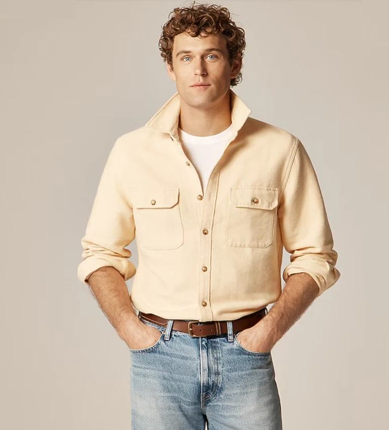 SALE! Jcrew Heavyweight chamois workshirt in Japanese cotton, 100% AUTHENTIC,New - Image 2 of 4