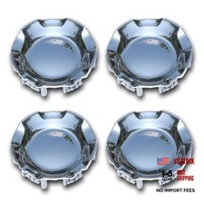 4PCS Polished Aluminum Wheel Center Caps Compatible with Chevy Silverado