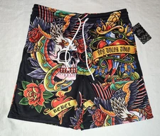 NEW Rebel Vengeance Mesh Athletic Shorts Skulls Eagles 3XL XXXL NON DUCOR DUCO
