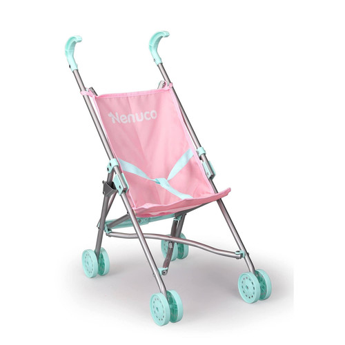 Nenuco - Passeggino Passeggino Giocattolo Rosa e Blu Metallizzato Pie