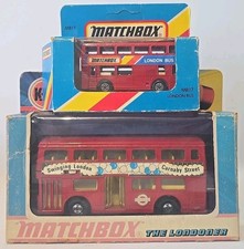 2x VINTAGE MATCHBOX LONDON BUS MODELS K-15 MB17 BOTH BOXED