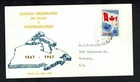 Canada #453, 1967 5¢ Flag, Grover thermal cachet FDC