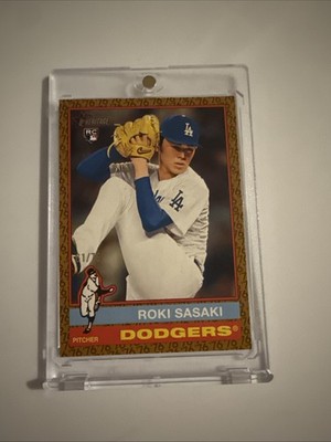 2025 Topps Heritage Roki Sasaki RC Color of the Year Rookie #61/76 Dodgers