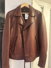 SUPERDRY LEATHER BIKER JACKET  MENS SIZE XXL ...