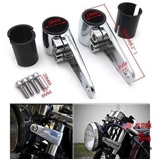 SMT- billet Aluminum Headlight Fork Mounting Brackets Compatible With Chrome