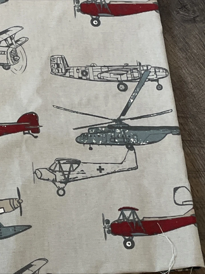 Premier Prints Fabric Vintage Airplanes Aircraft Cotton Home Decor - Image 4 of 4