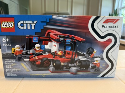 Lego City Formula 1 Pit Stop & Pit Crew With Ferrari Car ID# 60443 322 Pcs. 