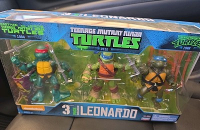 Teenage Mutant Ninja Turtles TMNT LEONARDO EVOLUTION 3 Pack E 1984 1988 2012