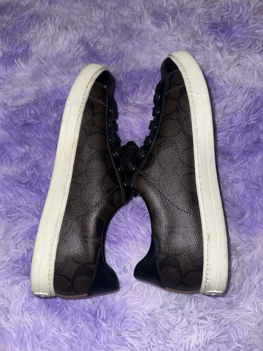Coach Brown Classic Leather Porter Patchwork Signature Sneaker Luxury Shoes 10M View 6