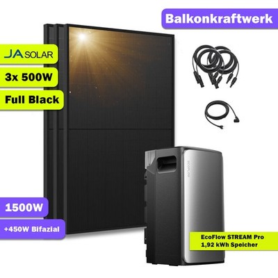 1500W Balkonkraftwerk mit ECOFLOW Stream PRO 1920Wh Solarspeicher   All-in-One 