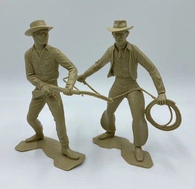 Vintage Rarität 60er Jahre Cowboy Figuren Billy The Kid Kunststoff Made In Italy