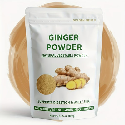 Natural Ginger Powder Freeze Dried And Cold Pressed Free from Additives 6.35oz