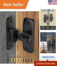 Heavy Duty Zinc Alloy Sliding Door Lock - Protect Privacy for Home & Garden