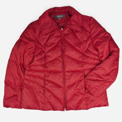 Kenneth Cole Reaction Daunenjacke leicht rot Puffer Größe XL Damen Winter