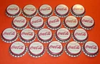 20 VINTAGE 1960's COCA-COLA COKE SODA POP CORK LINED UNCRIMPTED BOTTLE CAPS