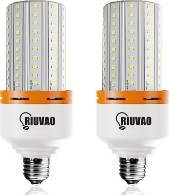 2 Pack 50W LED Corn Light Bulb 6250 Lumin 400W Replacement E26 Cool Daylight Whi