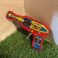 Space Gun Pistol Vintage Tin Toy Showa Retro