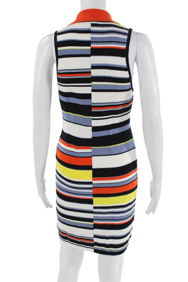 Rag & Bone 女式棉质条纹罗纹领针织连衣裙多色 M 码 — 第 3/4 张图片