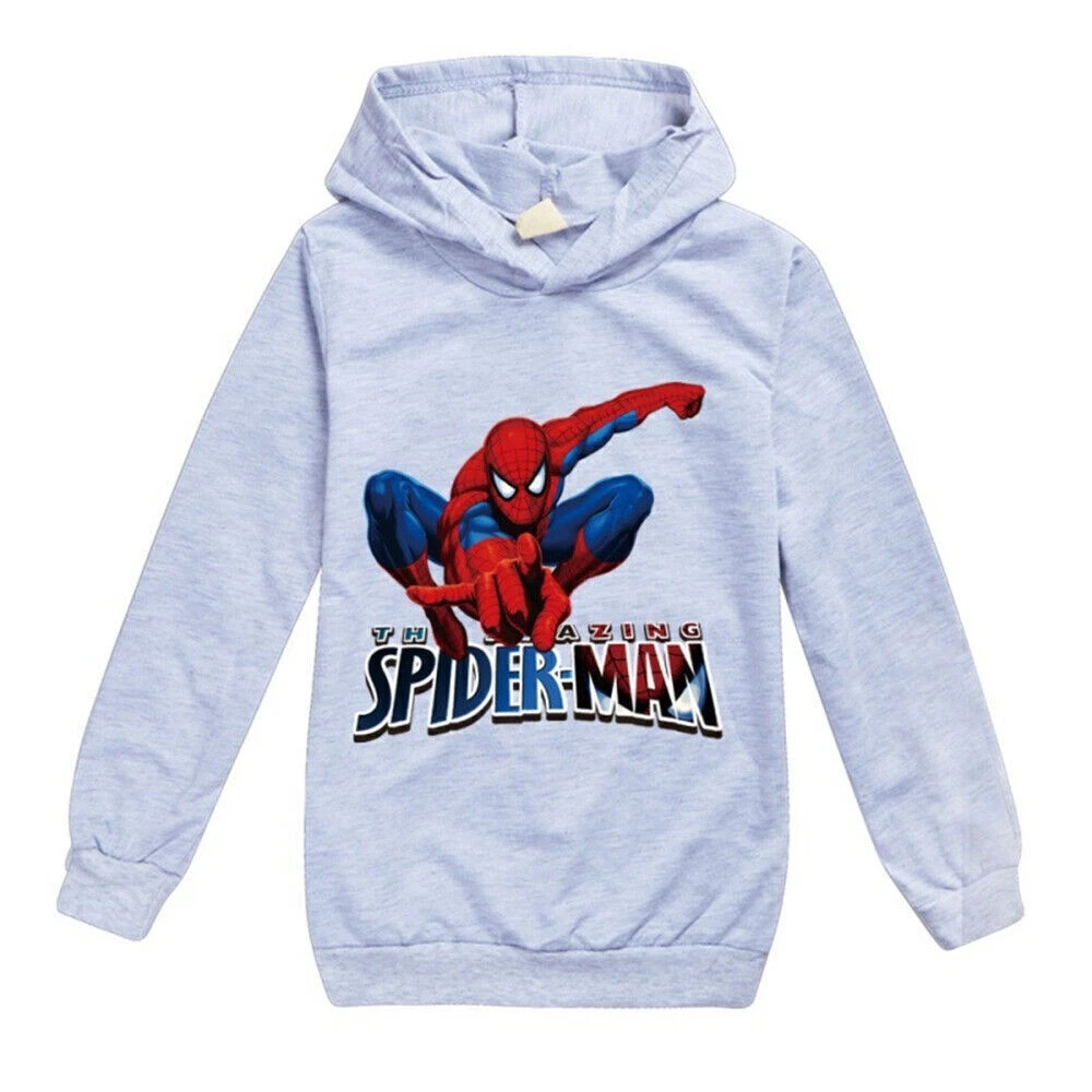 VETEMENTS ��Spider Man Felpa con Cappuccio per Ragazze Ragazzi Felpa con Cappuccio Pullover Abbigliamento