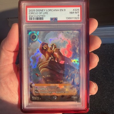 2025 DISNEY LORCANA EN 9-FABLED ENCHANTED #225 CIRCLE OF LIFE PSA