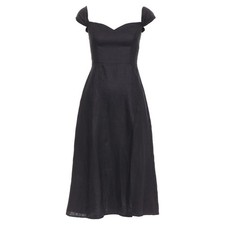 Reformation Bridgton 100% Linen Cap Sleeves Sweetheart Midi Dress Us2 S Size 2