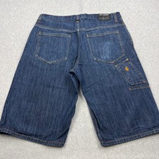 Rocawear Denim Shorts Men 38 Blue Dark Wash Relaxed Streetwear 15" Loose Hip Hop