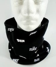 Nike Club Fleece Neck Warmer Adult Reversible All Over Print Black/White