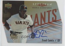 2007 Upper Deck Spectrum Rookie Signatures Gold Die-Cut 9/50 Fred Lewis Auto z5i