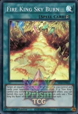 1. Auflage Feuerkönig Himmelbrennen Super Rare SR14-DE025 Yugioh