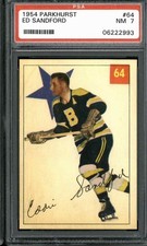 1954 Parkhurst #64 Ed Sandford - PSA 7