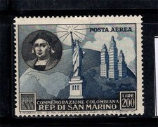 Saint-Marin 1952 Sass. A101 Neuf ** 100% Poste aérienne 200e anniversaire Columb
