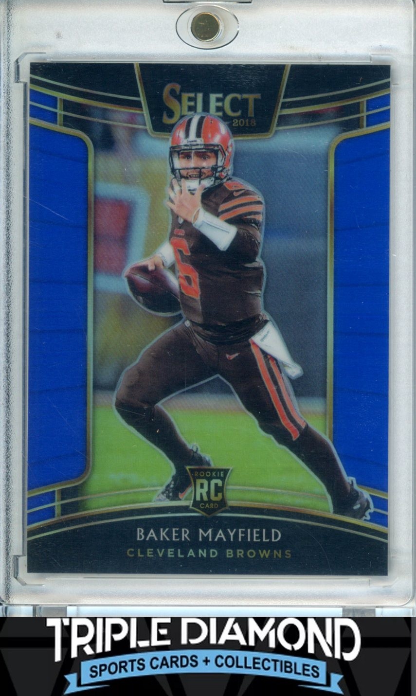 2018 Panini Select Baker Mayfield Rookie Concourse Blue Prizm #067/175 V340