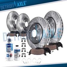 Front Rear Drilled Slotted Disc Rotors Brake Pads fits for 2019-2020 Volvo XC40