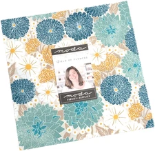 Moda Fabrics Field of flowers Layer Cake 10" x 10" NEW