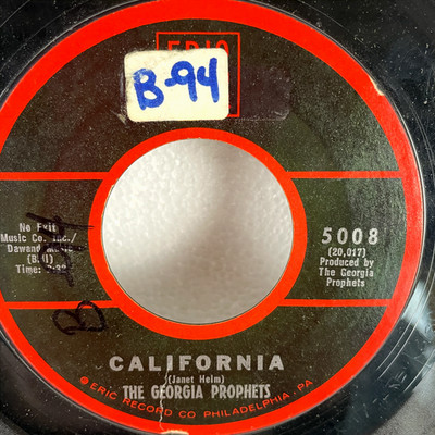 The Georgia Prophets   California / Music With Soul 7'' Single 1965 ERIC Records