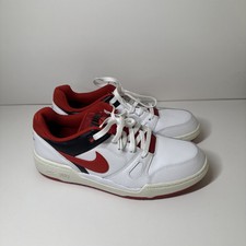  NEW MEN Nike Full Force Lo Sneakers White /Red  FB1362 102 